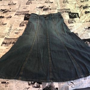 Long jean skirt